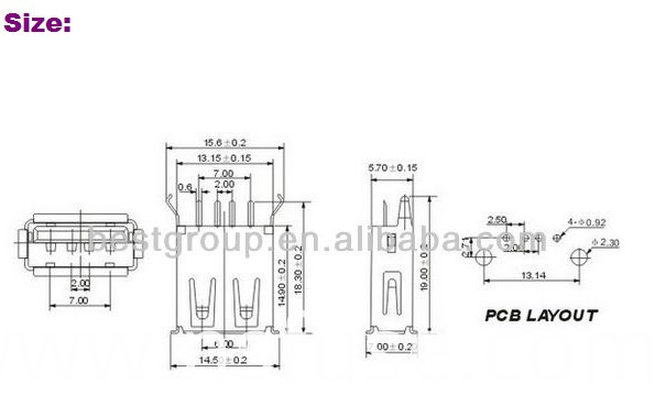USB Connector Shell RJ45 USB Connector USB C Type Connector (FBELE)